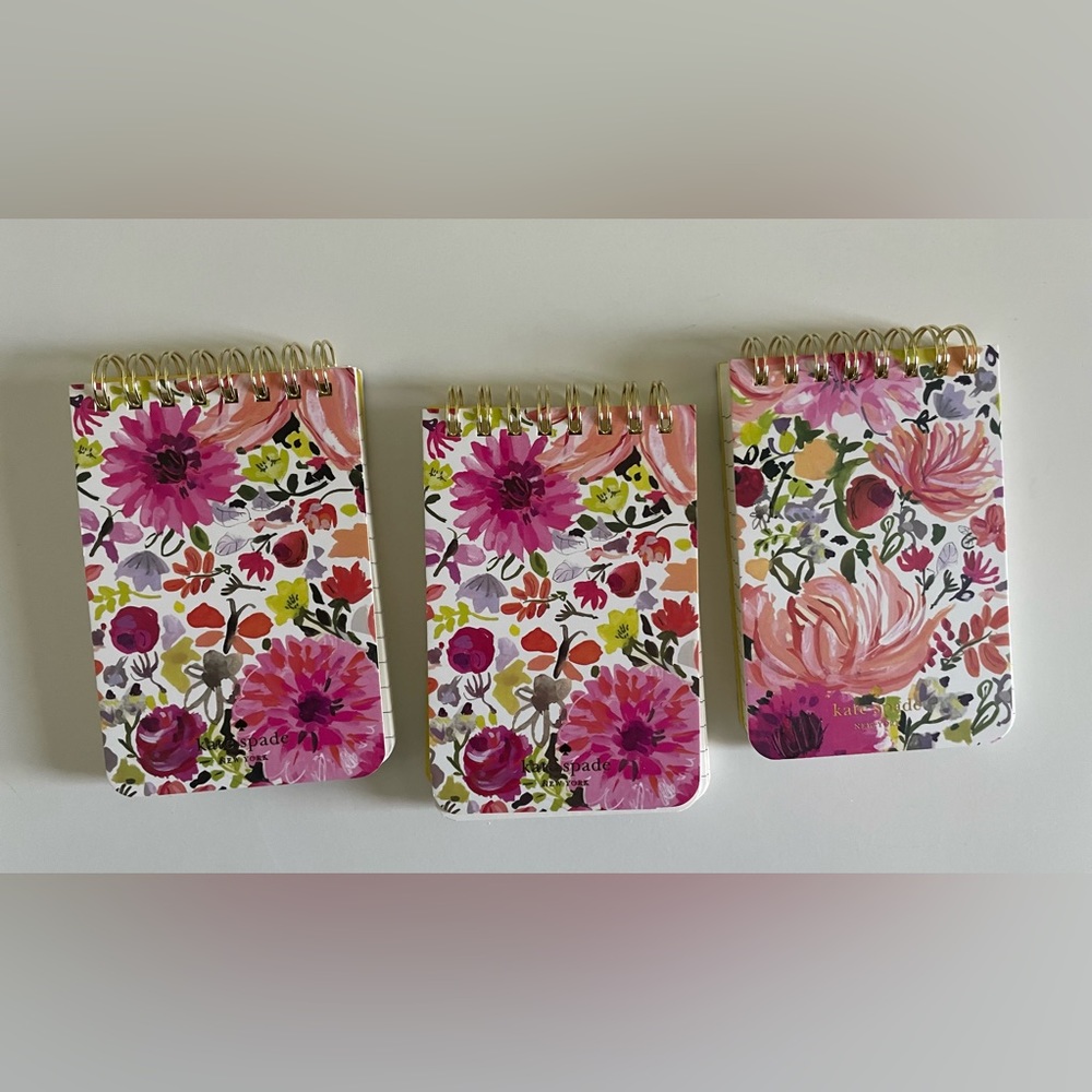 Kate Spade ♠️ Mini Spiral Notebooks (3)